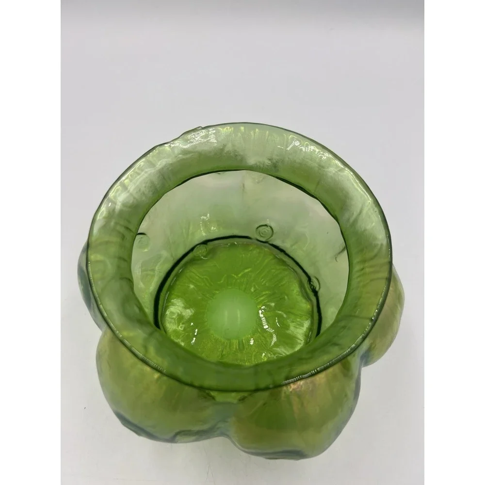 Antique Loetz Creta Rusticana Iridescent Art Glass Vase Bohemian Austria | c1900